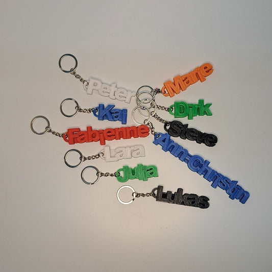 3D gedruckte personalisierte Schlüsselanhänger Namen | Personalisiert | Eigene Namen | Geschenk | Schlüsselbund | Schultüte