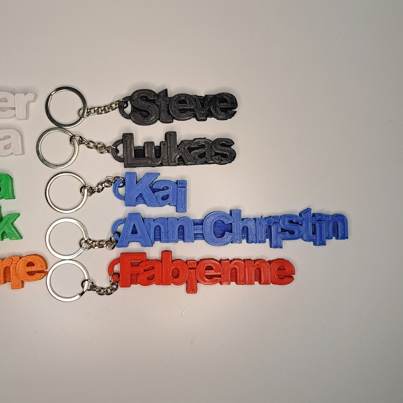 3D gedruckte personalisierte Schlüsselanhänger Namen | Personalisiert | Eigene Namen | Geschenk | Schlüsselbund | Schultüte