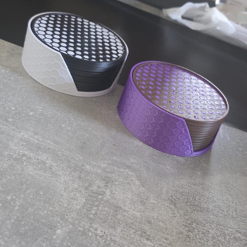 3D-gedruckte Untersetzer mit Wabenmuster – Produktansicht 4