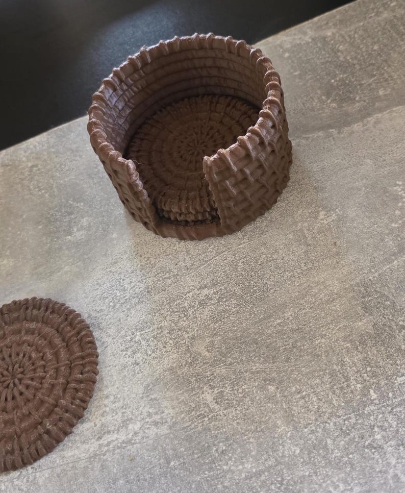 3D-gedruckte Untersetzer im Korb-Design – Produktansicht 6