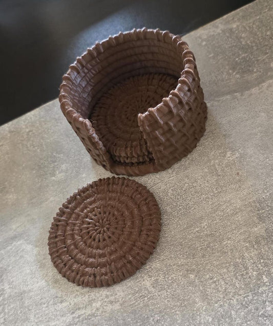 3D-gedruckte Untersetzer im Korb-Design – Produktansicht 1