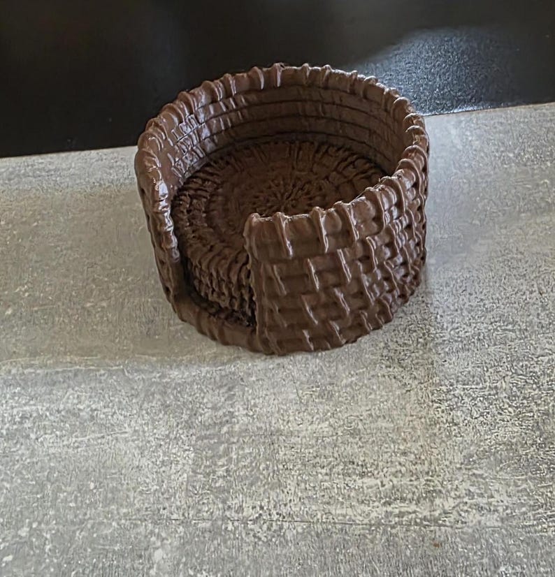 3D-gedruckte Untersetzer im Korb-Design – Produktansicht 5
