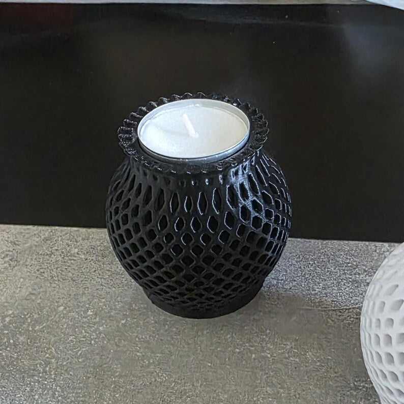 3D-gedruckter Teelichthalter – Produktansicht 3